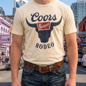 Coors Banquet Rodeo Graphic Tee - Cream
